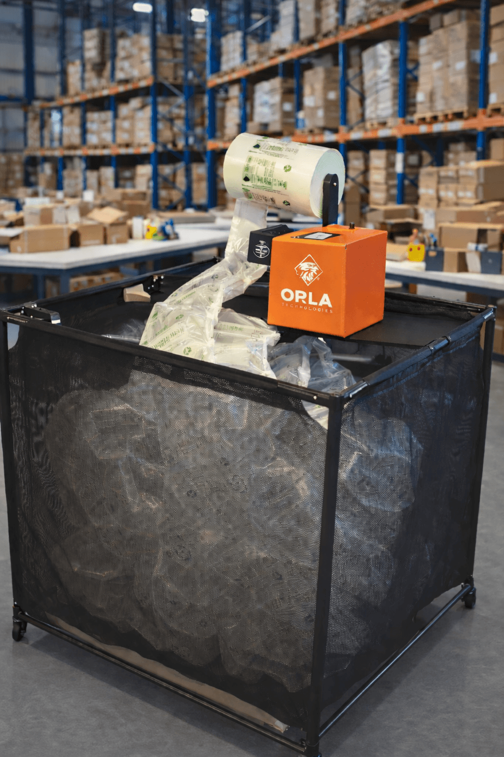 ORLA® AirFiller Mobile Bin - Mobilny kosz na wypełniacze powietrzne